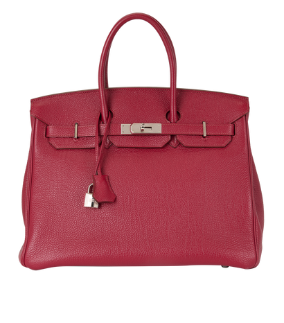 Birkin 35 in Togo Rubis, &pound;10,000, Handbags, Red, Leather, Front view